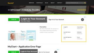 Welcome to Mychart.fhshealth.org - MyChart - Application Error Page