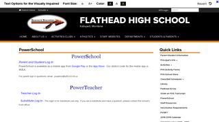 PowerSchool - Flathead High School - Kalispell Public Schools