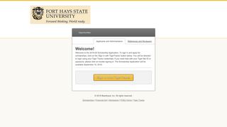 Sign In - Fort Hays State University Scholarship Application