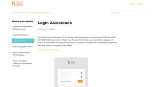 Login Assistance – How can we help?