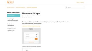 Renewal Steps – How can we help?