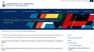 FIAA Student Conference/Research Grants - Faculty of Information ...