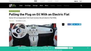 Pulling the Plug on Oil With an Electric Fiat | Greentech Media