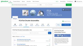 FCA Fiat Chrysler Automobiles Jobs | Glassdoor