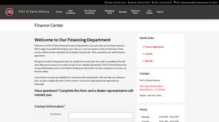 Finance Center | FIAT of Santa Monica