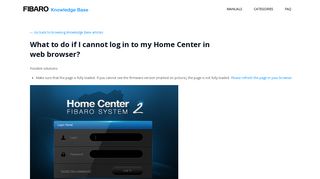 What to do if I cannot log in to my Home Center in ... - FIBARO Manuals