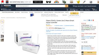 Amazon.com: Fibaro FGHCL Center Lite Z-Wave Smart Home ...
