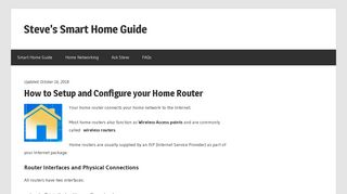 How to Setup and Configure your Home Router