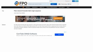 Fibre channel forwarder fabric login sequence - International Business ...