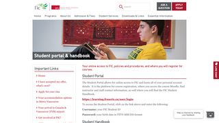 FIC - Student portal & handbook