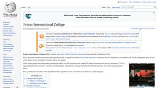 Fraser International College - Wikipedia