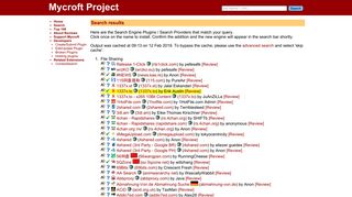 Warning - Mycroft Project: Search Engine Plugins - Firefox IE Chrome