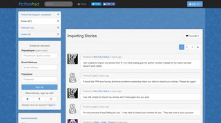 Importing Stories on FictionPad