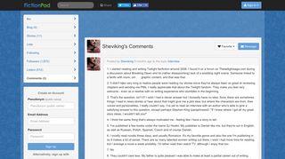 Sheviking's comments on FictionPad