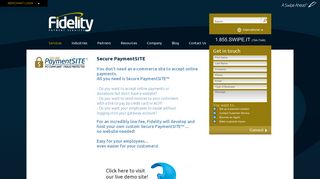 Secure PaymentSITE | Fidelity Payment Services