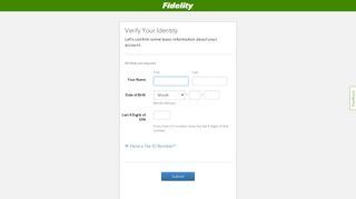 Fidelity Investments | Verify Your Identity