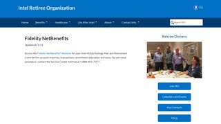 Fidelity NetBenefits - Intel Retiree Organization