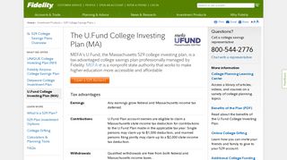 The U.Fund College Investing Plan (MA) - Fidelity