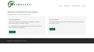 Fidelity Security : Register your CV