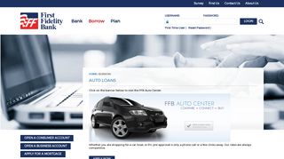 Auto Loans - First Fidelity Bank