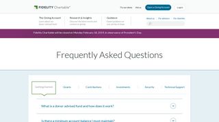 Frequently Asked Questions | Fidelity Charitable