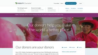 For Charities | Fidelity Charitable
