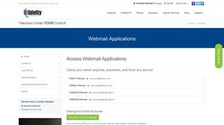 Webmail Applications - Fidelity Communications Co.