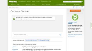 Customer Service - Fidelity Investments