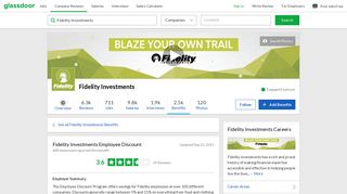 Fidelity Investments Employee Benefit: Employee Discount | Glassdoor