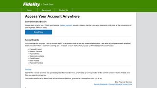 Fidelity® Rewards Visa Signature® Card | Account Access