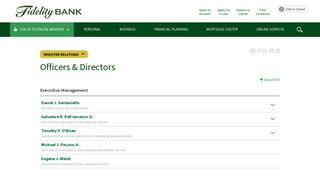 Officers & Directors | Fidelity Deposit and Discount Bank