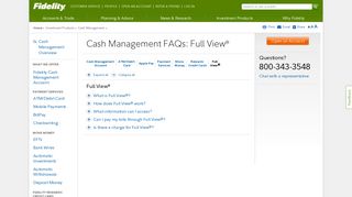 FAQs - Full View - Fidelity Cash Management - Fidelity Investments