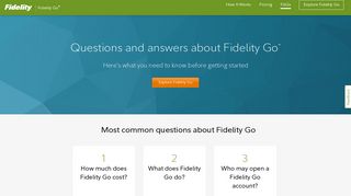 Frequently Asked Questions — Fidelity Go