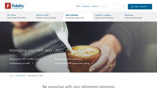 Managing Your MPF & ORSO | Retirement ... - Fidelity Hong Kong