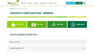 Member Frequently Asked Questions - Health Savings Account Rules ...