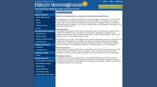 Fidelity Monitor & Insight Terms & Conditions
