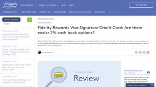 Fidelity Investment Rewards Credit Card Review - Magnify Money