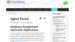 Agent Portal - Universal Fidelity Life Insurance Company