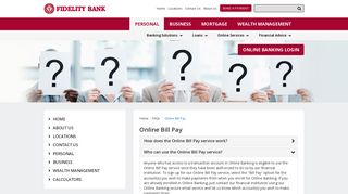 Fidelity Bank - Online Bill Pay