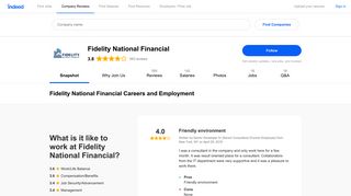 Fidelity National Financial Careers and Employment | Indeed.com