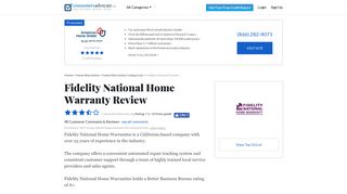 A Review of Fidelity National Home Warranty - ConsumersAdvocate.org