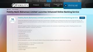 Fidelity Bank (Bahamas) Limited Launches Enhanced Online Banking ...