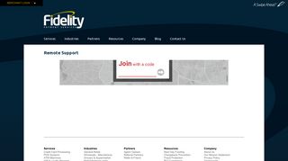 Remote Support | Fidelity Payment Services
