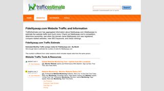 Fidelityasap.com Website Traffic and Information | TrafficEstimate.com