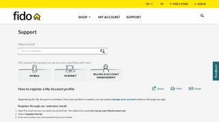 How to register for My Account | Fido Support