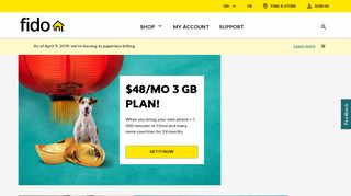 Manage your account | Your account | Welcome to Fido | Fido.ca