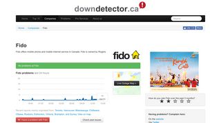 Fido down? Current outages, problems and issues | Canadianoutages