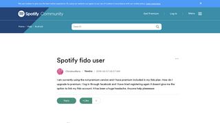 Spotify fido user - The Spotify Community