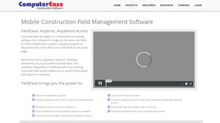 FieldEase Mobile Data Entry from the Field - Construction Software