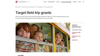 Target field trip grants - Target Corporate